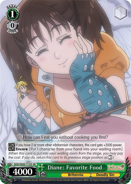 Diane: Favorite Food (SR), The Seven Deadly Sins SDS/SX03-T15S SR