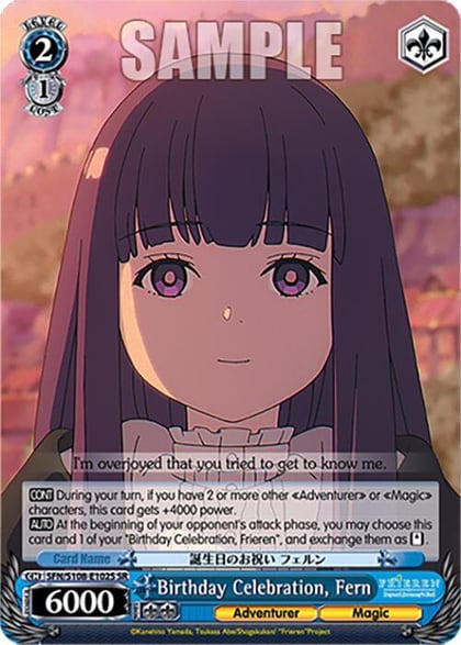 Birthday Celebration, Fern (SR), Frieren: Beyond Journey’s End SFN/S108-E102S SR