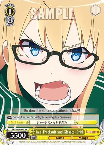 In a Tracksuit and Glasses, Eriri, Saekano: How to Raise a Boring Girlfriend SHS/W56-E018 C