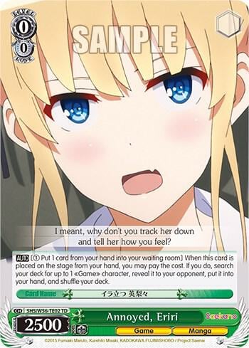 Annoyed, Eriri, Saekano: How to Raise a Boring Girlfriend SHS/W56-TE02 TD