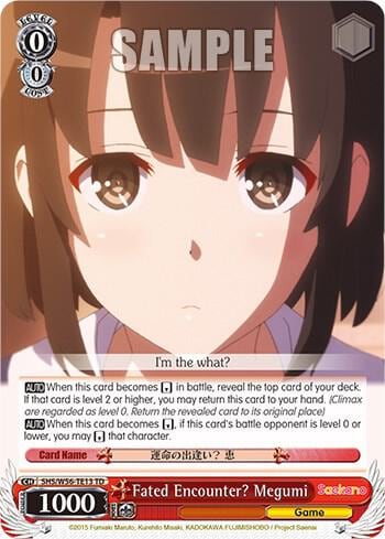 Fated Encounter? Megumi, Saekano: How to Raise a Boring Girlfriend SHS/W56-TE13 TD