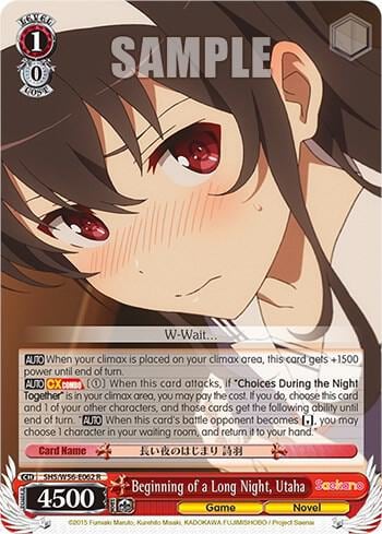 Beginning of a Long Night, Utaha, Saekano: How to Raise a Boring Girlfriend SHS/W56-E062 R