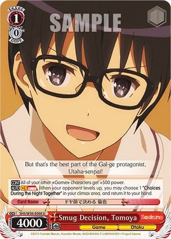 Smug Decision, Tomoya, Saekano: How to Raise a Boring Girlfriend SHS/W56-E068 U
