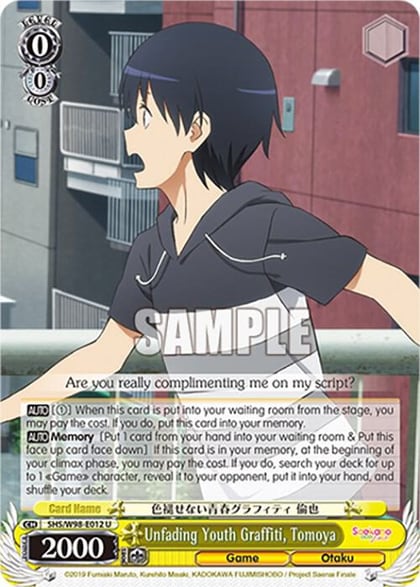 Unfading Youth Graffiti, Tomoya, Saekano the Movie: Finale SHS/W98-E012 U