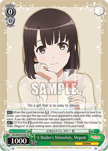 A Maiden's Melancholy, Megumi (SR), Saekano the Movie: Finale SHS/W98-E034S SR