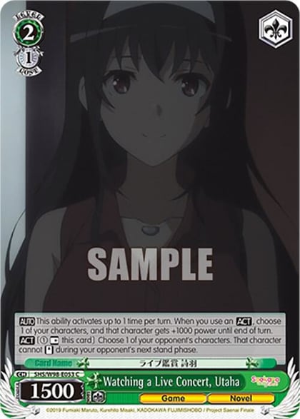 Watching a Live Concert, Utaha, Saekano the Movie: Finale SHS/W98-E053 C