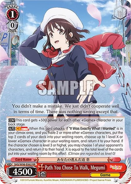 Path You Chose To Walk, Megumi, Saekano the Movie: Finale SHS/W98-E062 RR