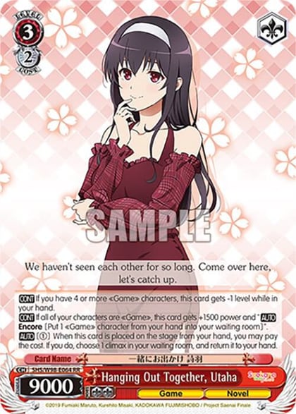 Hanging Out Together, Utaha, Saekano the Movie: Finale SHS/W98-E064 RR