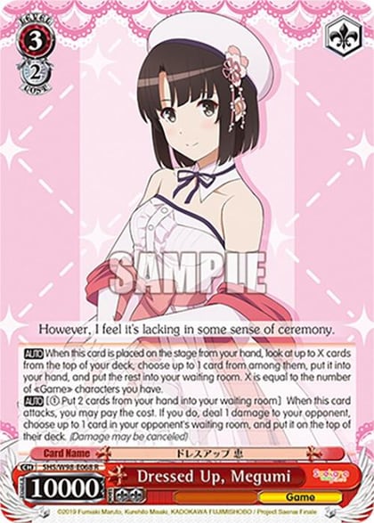 Dressed Up, Megumi, Saekano the Movie: Finale SHS/W98-E068 R