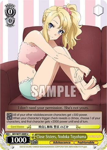 Close Sisters, Nodoka Toyohama, Rascal Does Not Dream of a Dreaming Girl SBY/W77-E009 U