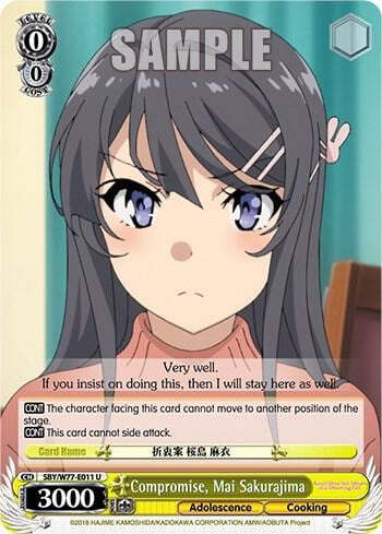 Compromise, Mai Sakurajima, Rascal Does Not Dream of a Dreaming Girl SBY/W77-E011 U