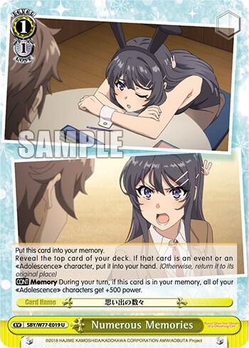 Numerous Memories, Rascal Does Not Dream of a Dreaming Girl SBY/W77-E019 U