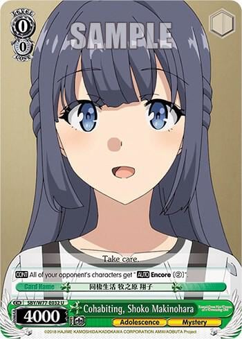 Cohabiting, Shoko Makinohara, Rascal Does Not Dream of a Dreaming Girl SBY/W77-E032 U