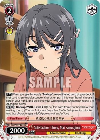 Satisfaction Check, Mai Sakurajima, Rascal Does Not Dream of a Dreaming Girl SBY/W77-E059 U
