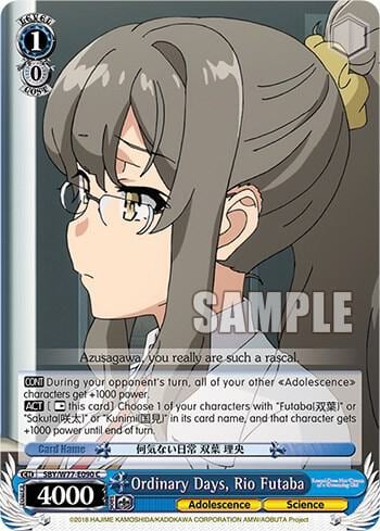 Ordinary Days, Rio Futaba, Rascal Does Not Dream of a Dreaming Girl SBY/W77-E090 C
