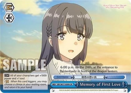 Memory of First Love, Rascal Does Not Dream of a Dreaming Girl SBY/W77-E099 CR