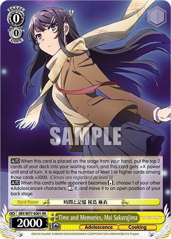 Time and Memories, Mai Sakurajima, Rascal Does Not Dream of a Dreaming Girl SBY/W77-E001 RR