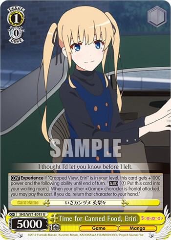 Time for Canned Food, Eriri, Saekano How to Raise a Boring Girlfriend. flat SHS/W71-E015 U