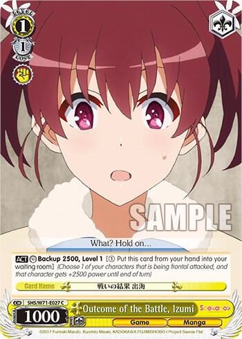 Outcome of the Battle, Izumi, Saekano How to Raise a Boring Girlfriend. flat SHS/W71-E027 C