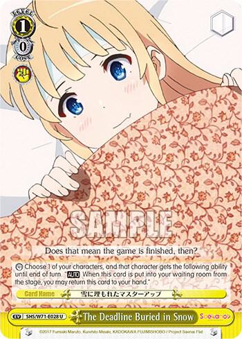 The Deadline Buried in Snow, Saekano How to Raise a Boring Girlfriend. flat SHS/W71-E028 U