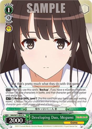 Developing Duo, Megumi, Saekano How to Raise a Boring Girlfriend. flat SHS/W71-E037 R