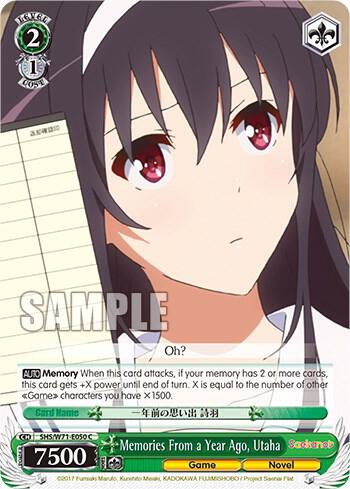 Memories From a Year Ago, Utaha, Saekano How to Raise a Boring Girlfriend. flat SHS/W71-E050 C