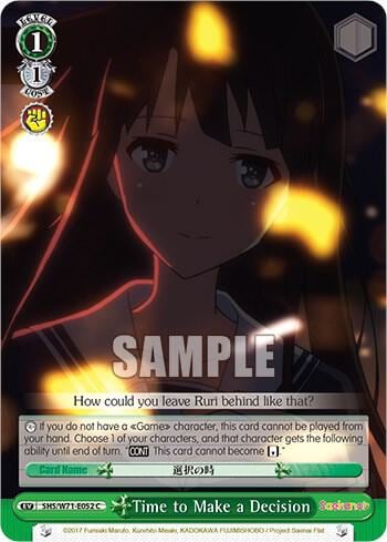 Time to Make a Decision, Saekano How to Raise a Boring Girlfriend. flat SHS/W71-E052 C