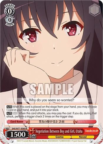Negotiation Between Boy and Girl, Utaha, Saekano How to Raise a Boring Girlfriend. flat SHS/W71-E060 R