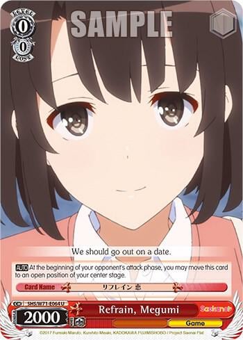 Refrain, Megumi, Saekano How to Raise a Boring Girlfriend. flat SHS/W71-E064 U