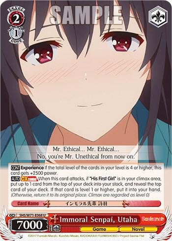 Immoral Senpai, Utaha, Saekano How to Raise a Boring Girlfriend. flat SHS/W71-E068 U