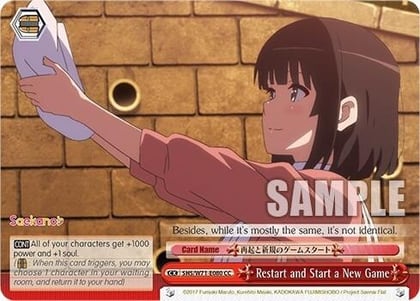 Restart and Start a New Game, Saekano How to Raise a Boring Girlfriend. flat SHS/W71-E080 CC