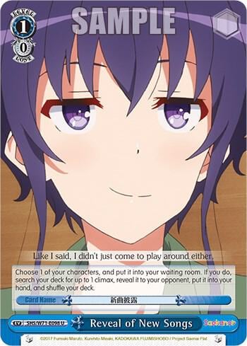 Reveal of New Songs, Saekano How to Raise a Boring Girlfriend. flat SHS/W71-E098 U