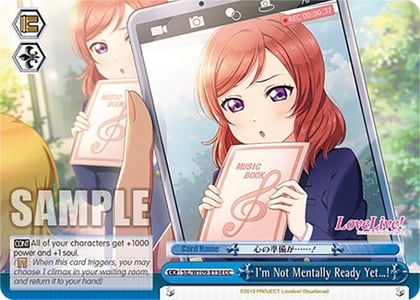 I'm Not Mentally Ready Yet!, Love Live! School idol festival 2 MIRACLE LIVE! SIL/W109-E134 CC