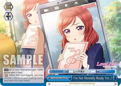 I'm Not Mentally Ready Yet! (RRR), Love Live! School idol festival 2 MIRACLE LIVE! SIL/W109-E134R RRR