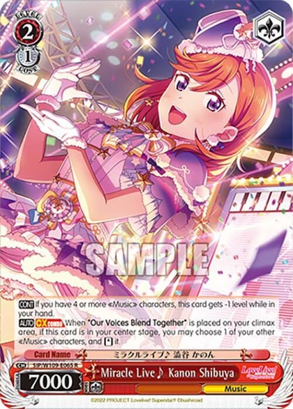 Miracle Live~ Kanon Shibuya, Love Live! School idol festival 2 MIRACLE LIVE! SIP/W109-E065 R