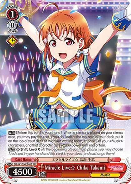 Miracle Live Chika Takami (PR) (Foil), Love Live! School idol festival 2 MIRACLE LIVE! SIS/W109-E140S PR
