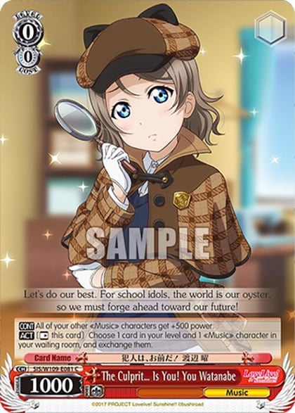 The Culprit Is You! You Watanabe, Love Live! School idol festival 2 MIRACLE LIVE! SIS/W109-E081 C