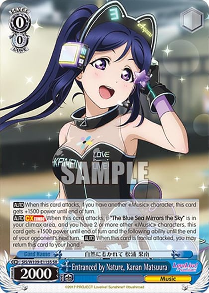 Entranced by Nature, Kanan Matsuura (SR), Love Live! School idol festival 2 MIRACLE LIVE! SIS/W109-E115S SR