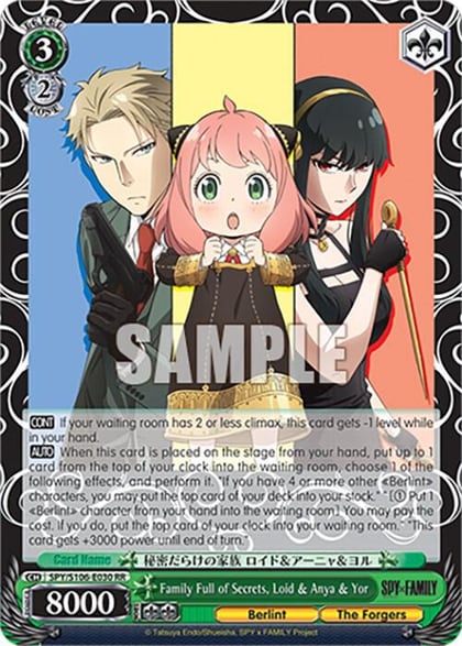 Family Full of Secrets, Loid & Anya & Yor, SPY x FAMILY SPY/S106-E030 RR