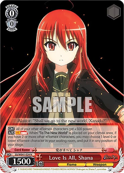 Love Is All, Shana, Shakugan no Shana Premium Booster SS/WE41-E24 N