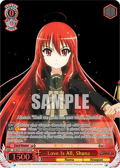 Love Is All, Shana (SHP), Shakugan no Shana Premium Booster SS/WE41-E24SHP SHP