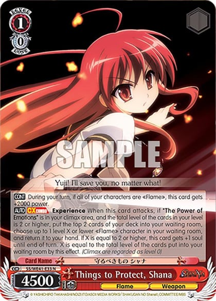 Things to Protect, Shana, Shakugan no Shana Premium Booster SS/WE41-E33 N