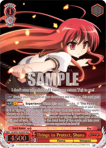 Things to Protect, Shana (SHP), Shakugan no Shana Premium Booster SS/WE41-E33SHP SHP