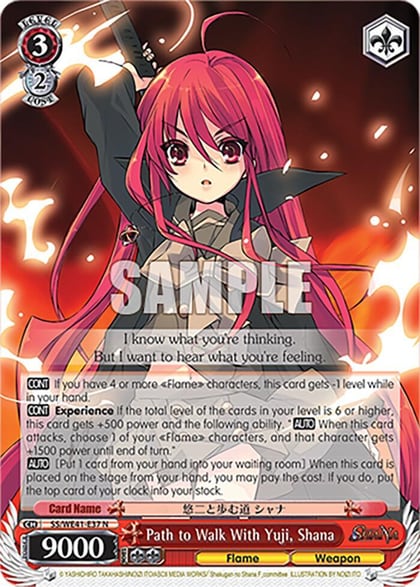 Path to Walk With Yuji, Shana, Shakugan no Shana Premium Booster SS/WE41-E37 N