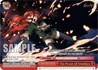 The Power of Emotions (SHP), Shakugan no Shana Premium Booster SS/WE41-E45SHP SHP