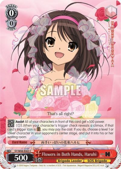 Flowers in Both Hands, Haruhi, The Melancholy of Haruhi Suzumiya SY/W08-E063 C