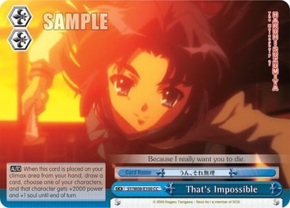 That's Impossible, The Melancholy of Haruhi Suzumiya SY/W08-E100 CC