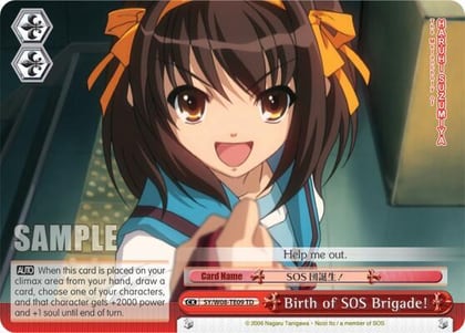 Birth of SOS Brigade! (TD), The Melancholy of Haruhi Suzumiya SY/W08-TE09 TD