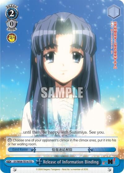 Release of Information Binding (TD), The Melancholy of Haruhi Suzumiya SY/W08-TE16 TD