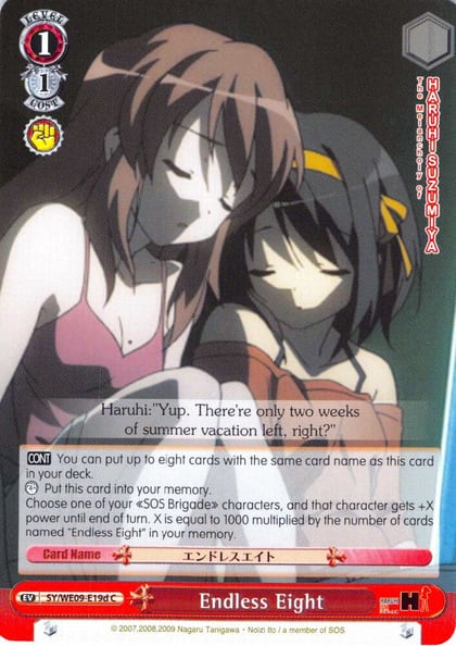 Endless Eight (D - Foil), The Melancholy of Haruhi Suzumiya Extra Booster SY/WE09-E19d